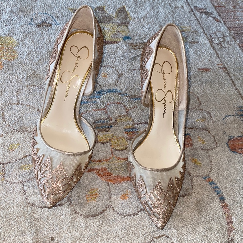 Jessica Simpson shiny heels